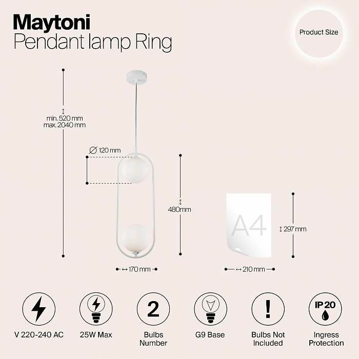 Светильник Maytoni MOD013PL-02W